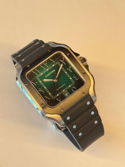 Cartier Santos De Cartier Large Green Arabic Dial 2025 - HOURLY 