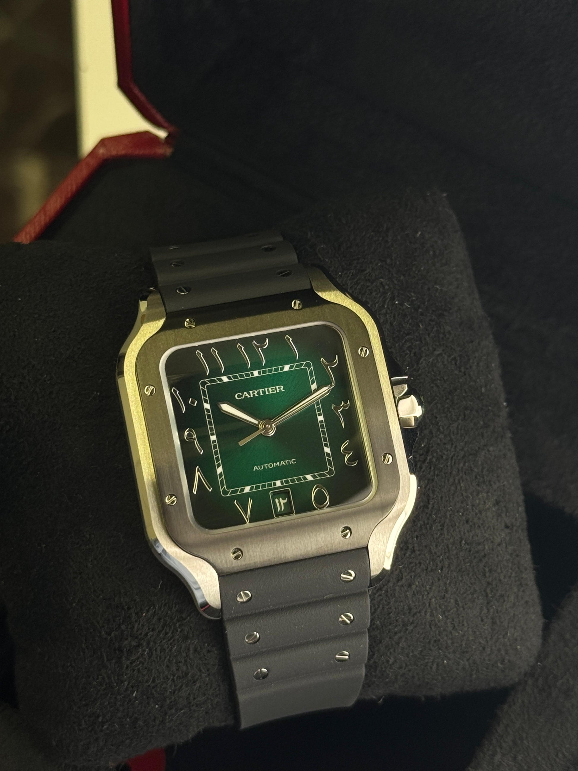 Cartier Santos De Cartier Large Green Arabic Dial 2025 - HOURLY 