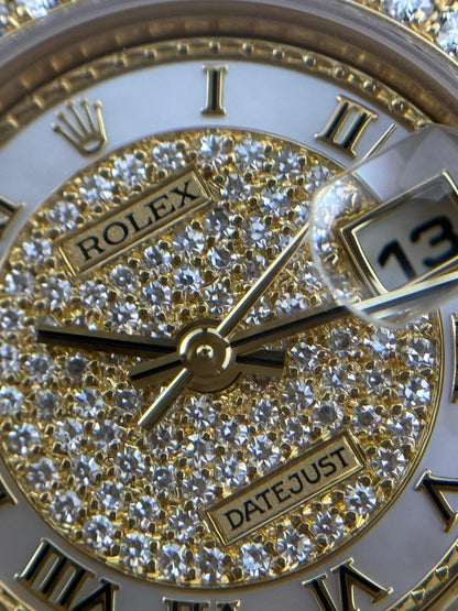Rolex Datejust 26mm Diamond Bezel MOP Semi Pave Factory President 2000