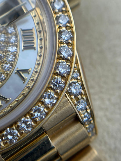 Rolex Datejust 26mm Diamond Bezel MOP Semi Pave Factory President 2000