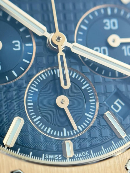 Audemars Piguet Royal Oak 38mm RoseGold Blue Dial Chronograph 2023