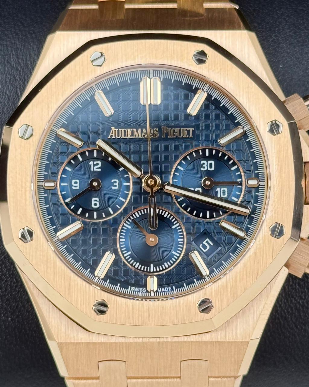 Audemars Piguet Royal Oak 38mm RoseGold Blue Dial Chronograph 2023