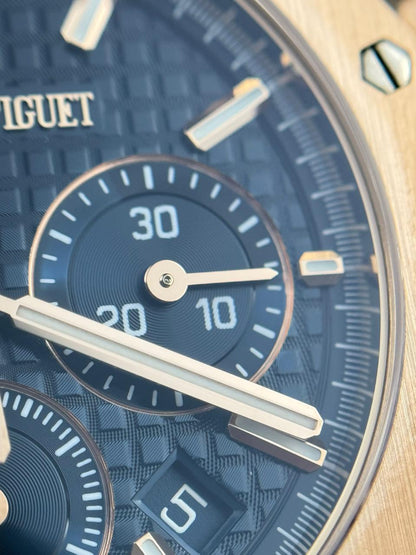 Audemars Piguet Royal Oak 38mm RoseGold Blue Dial Chronograph 2023