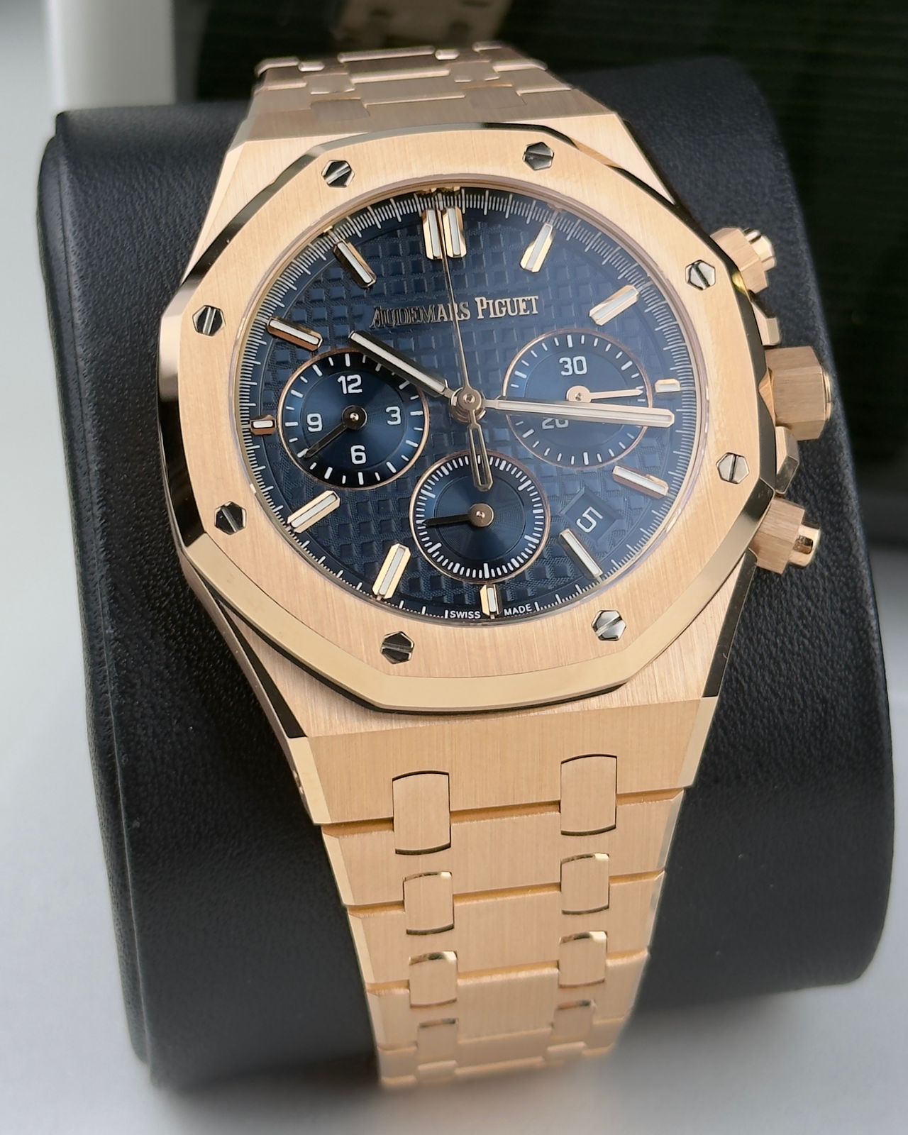 Audemars Piguet Royal Oak 38mm RoseGold Blue Dial Chronograph 2023