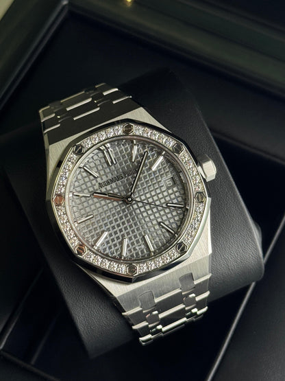 Audemars Piguet Royal Oak 37mm Diamonds Grey Dial 2023