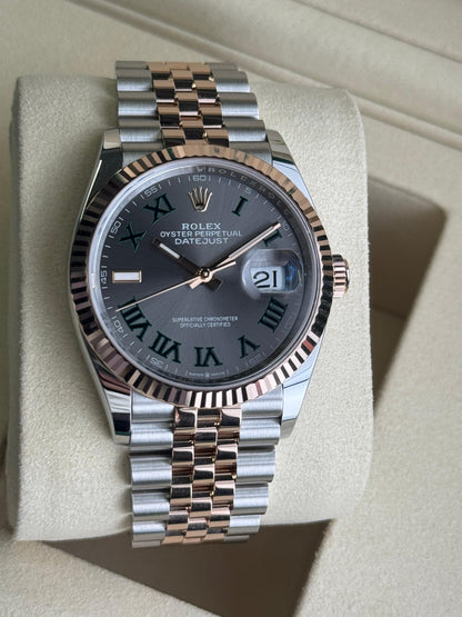 Rolex Datejust 36mm Steel&RoseGold Wimbledon Dial Jubilee 2024