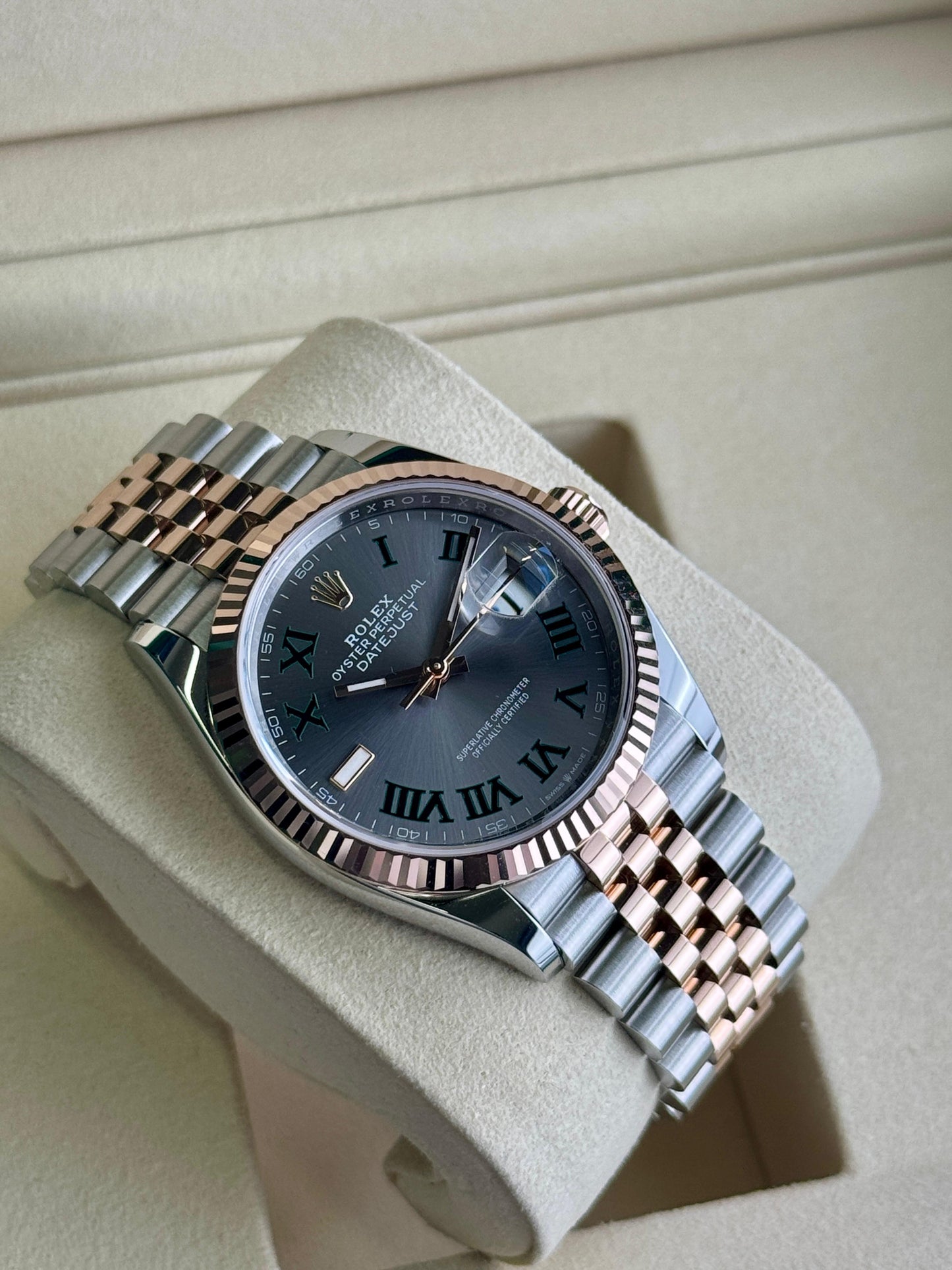 Rolex Datejust 36mm Steel&RoseGold Wimbledon Dial Jubilee 2024