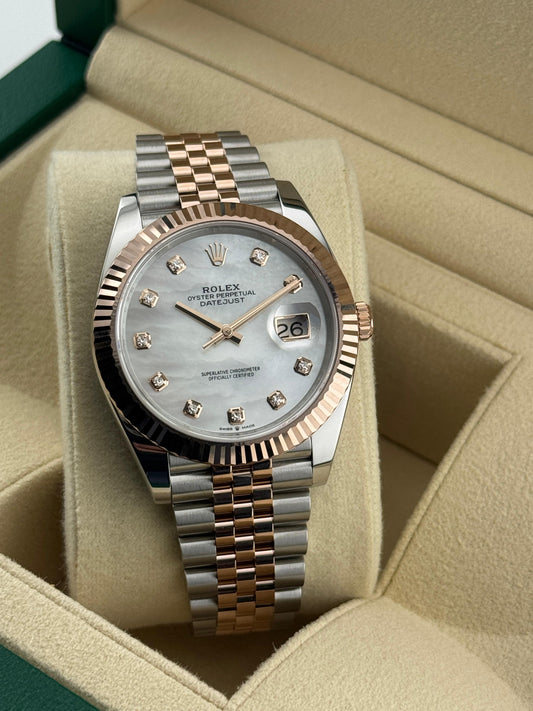 Rolex Datejust 41mm Steel& Rose-Gold Mother Of Pearl Dial 2023