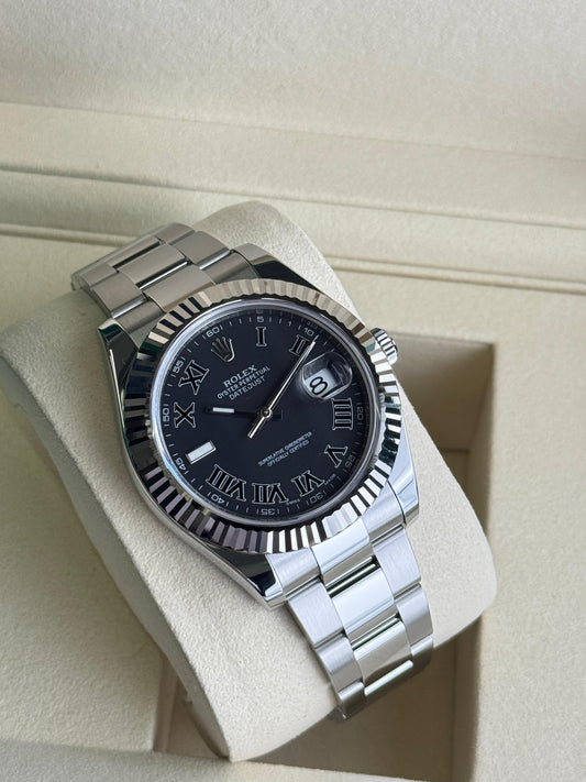 Rolex Datejust 41mm Roman Grey Index Dial 2014 Discontinued Model