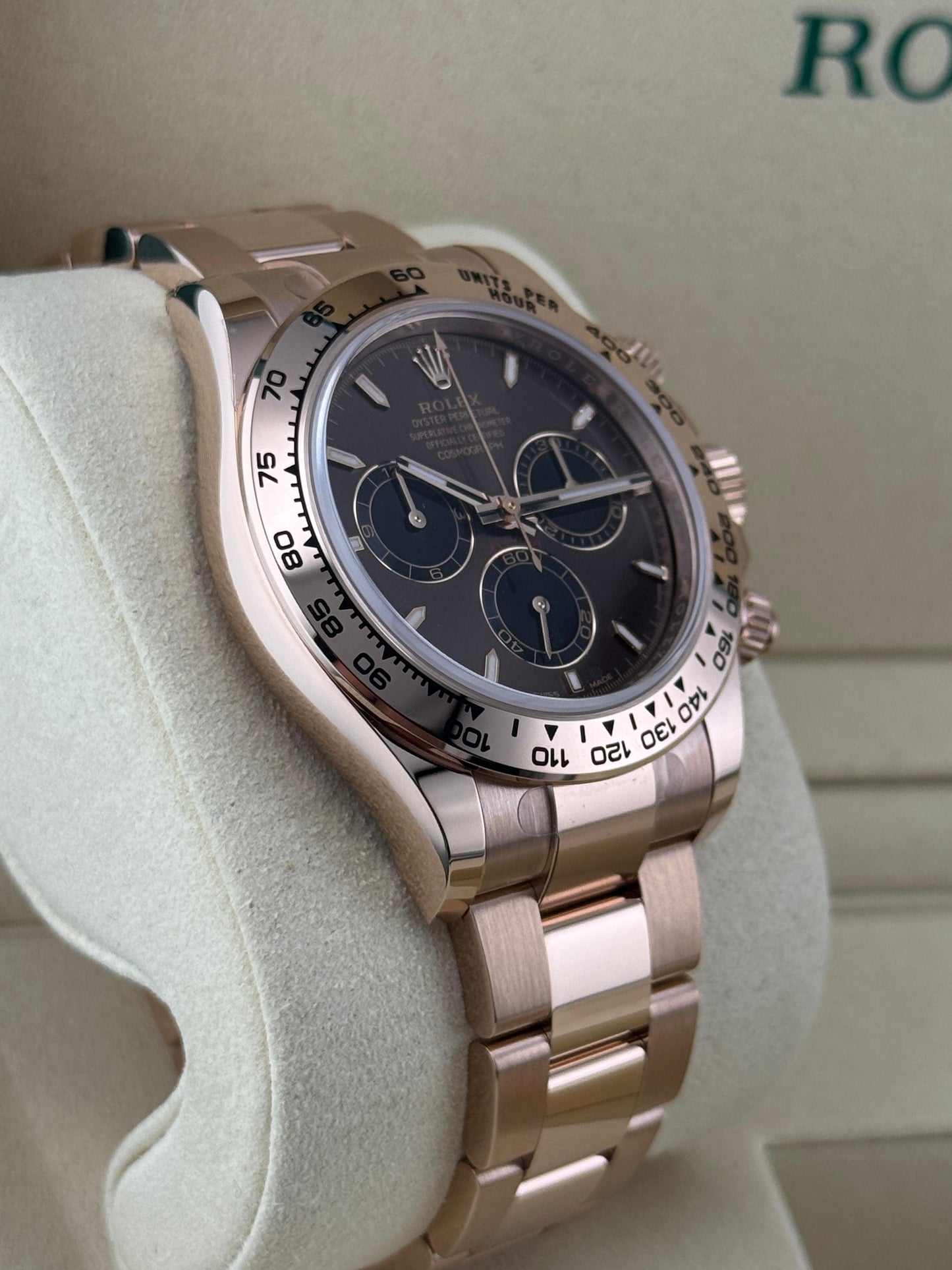 Rolex Cosmograph Daytona RoseGold Chocolate Dial Unworn 2025