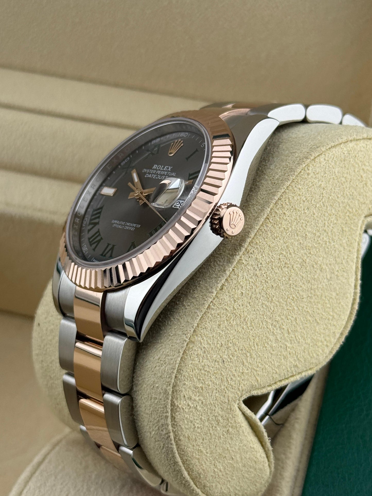 Rolex Datejust 41mm Steel&RoseGold Wimbledon Dial Oyster 2024