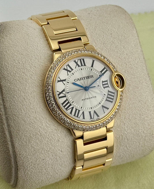 Cartier Ballon bleu 36mm After-set Diamond Bezel