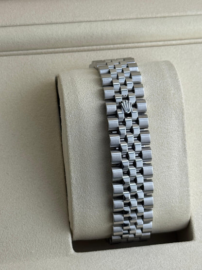 Rolex Datejust 36mm Rhodium Floral Dial Diamond Bezel