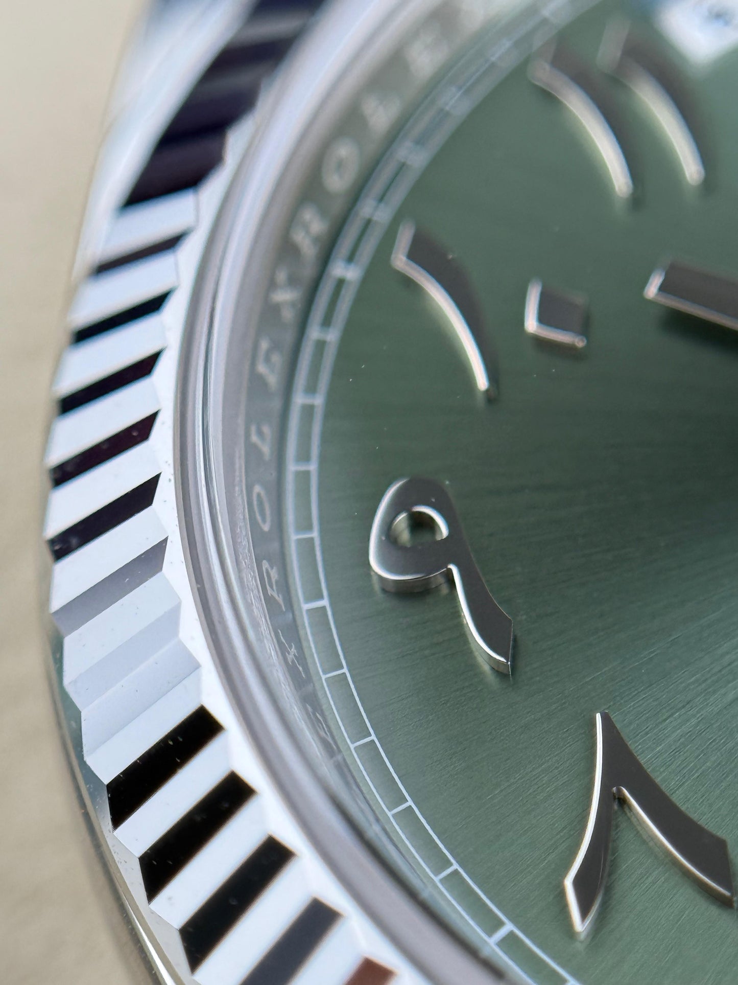 Rolex Day-Date 40mm President Platinum Green Arabic Dial 2025