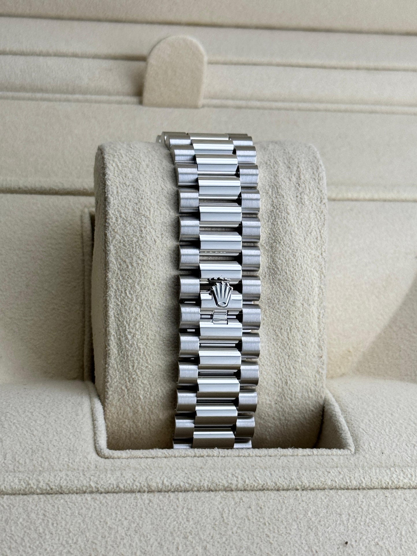 Rolex Day-Date 40mm President Platinum Green Arabic Dial 2025