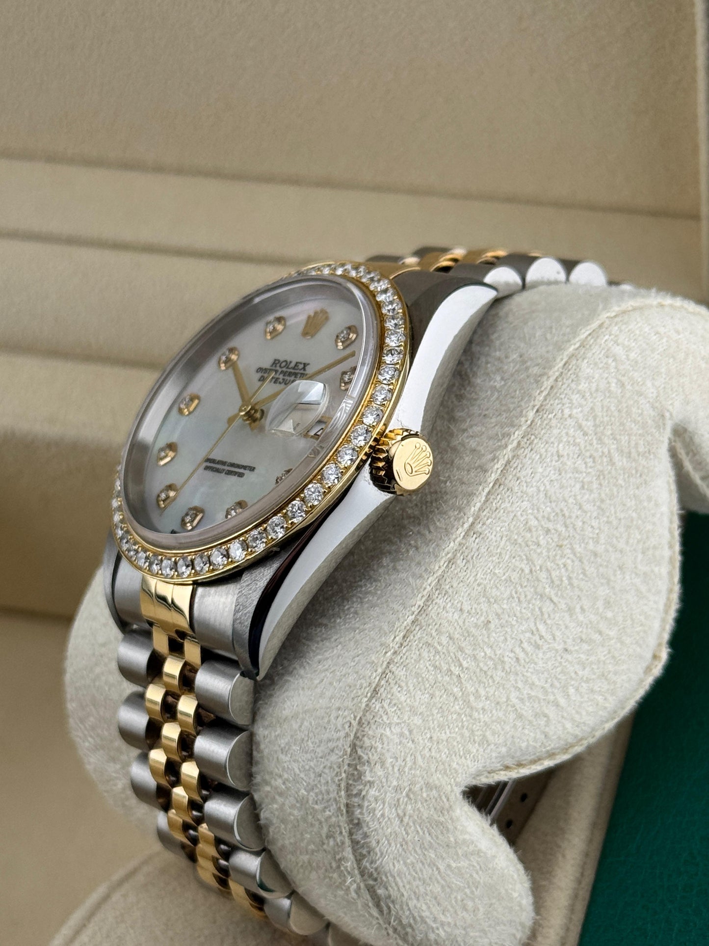 Rolex Datejust 36mm Steel&YellowGold Aftermarket Dial and Diamond