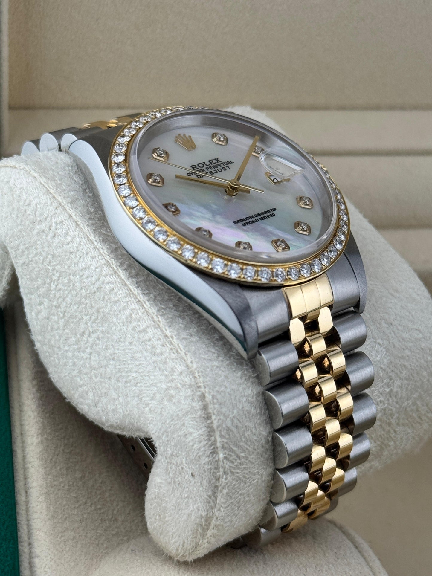 Rolex Datejust 36mm Steel&YellowGold Aftermarket Dial and Diamond