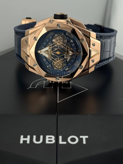 Hublot big bang Sang bleu II 45mm RoseGold Chronograph Blue Dial 2020 - HOURLY 