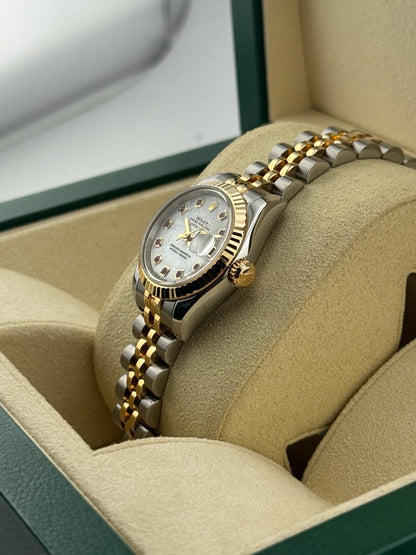 Rolex Datejust 26mm Steel & YellowGold Mother Of Pearl Ruby Dial 2004