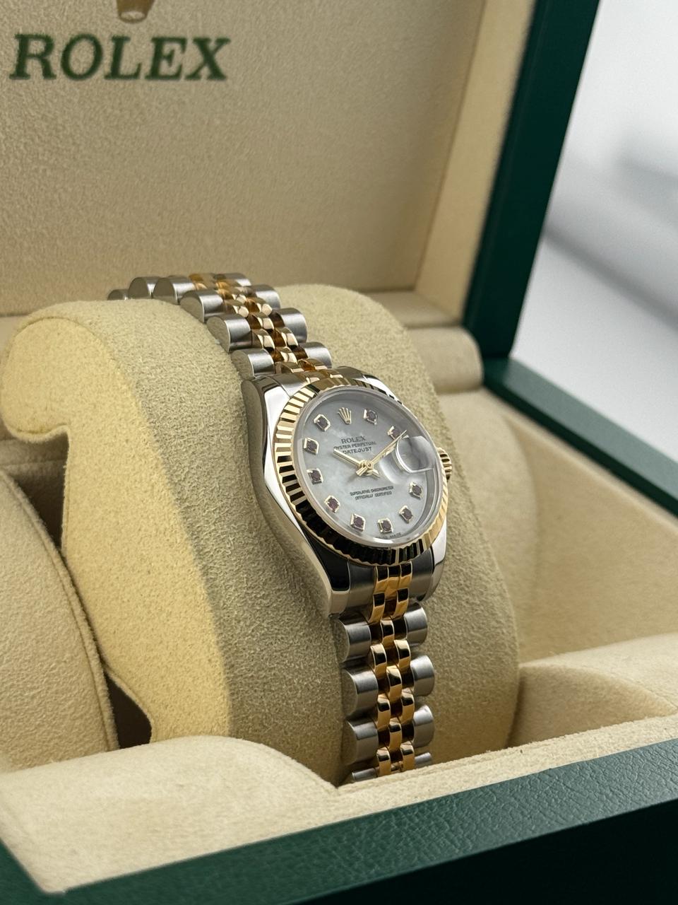 Rolex Datejust 26mm Steel & YellowGold Mother Of Pearl Ruby Dial 2004