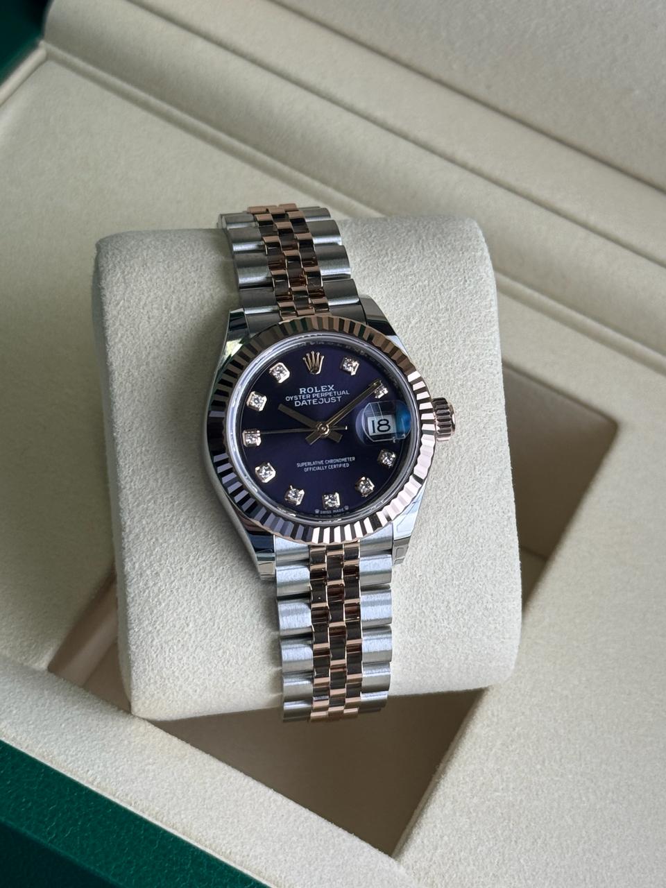 Rolex Datejust 28mm Steel & RoseGold Aubergine Dial 2025