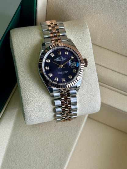 Rolex Datejust 28mm Steel & RoseGold Aubergine Dial 2025