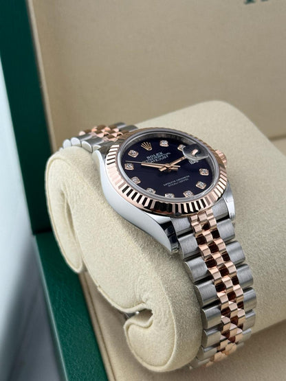 Rolex Datejust 28mm Steel & RoseGold Aubergine Dial 2025
