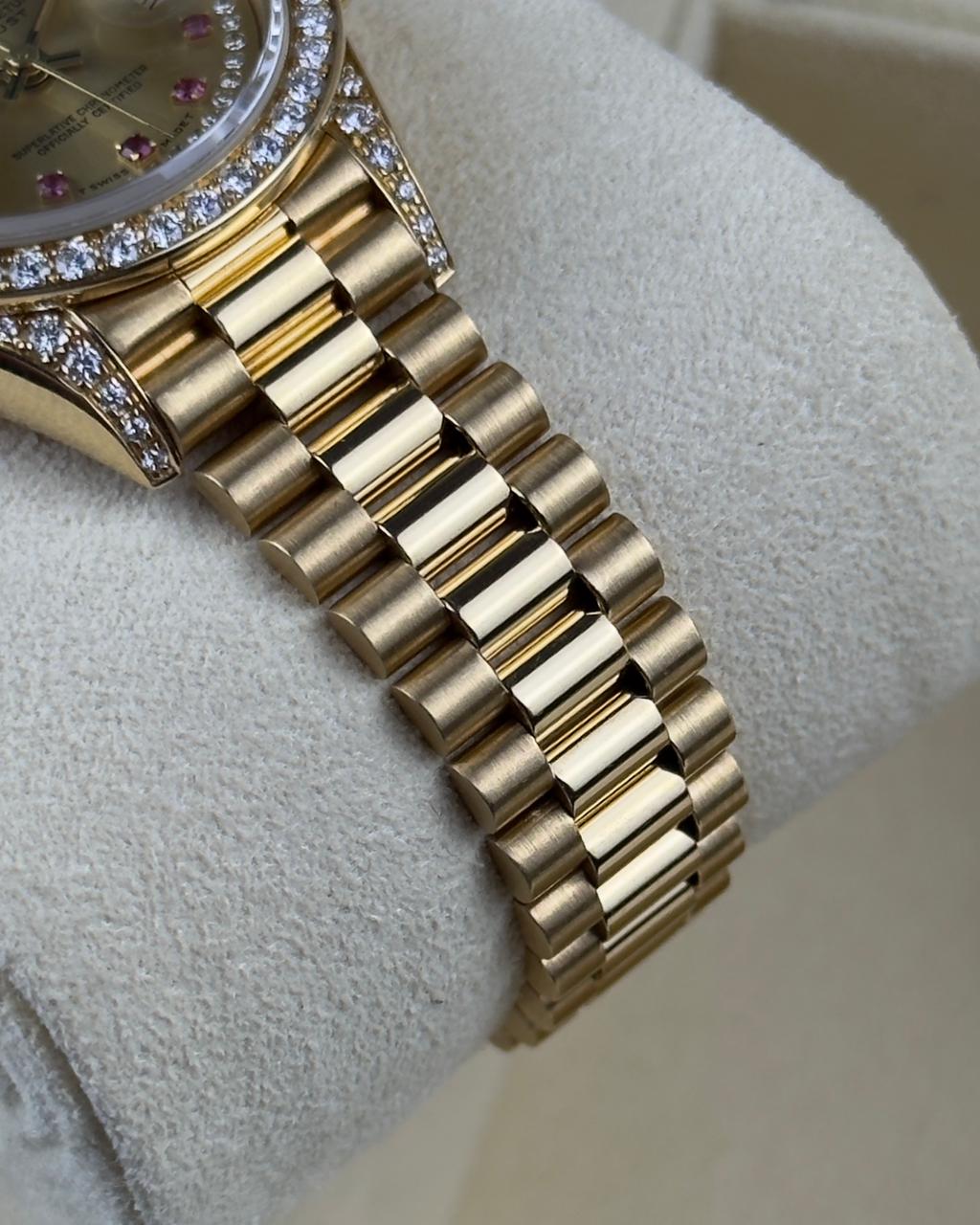 Rolex Datejust 26mm YellowGold Ruby Diamond Dial 1991