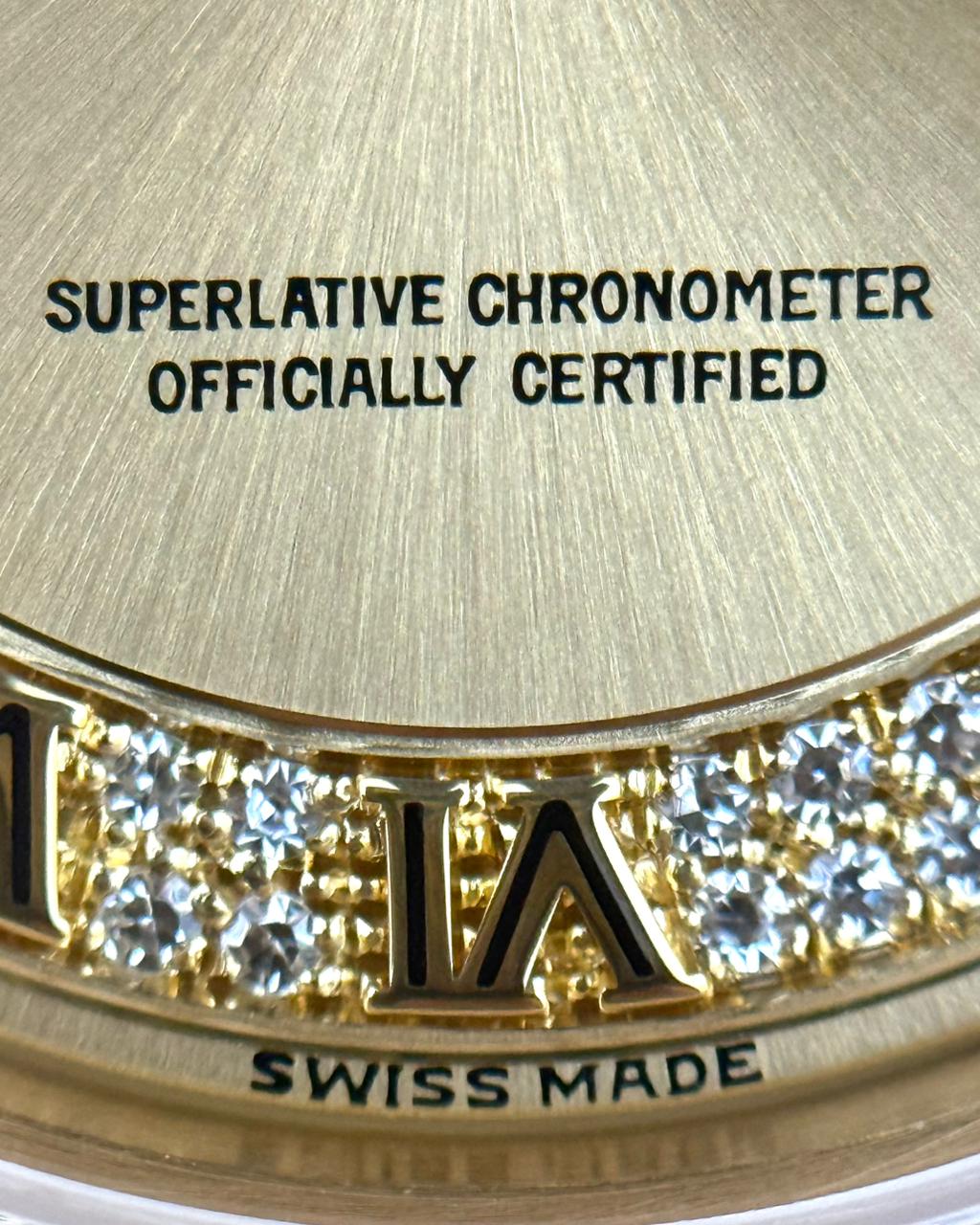 Rolex Datejust 31mm YellowGold Champagne Pave Dial 1997 - HOURLY 