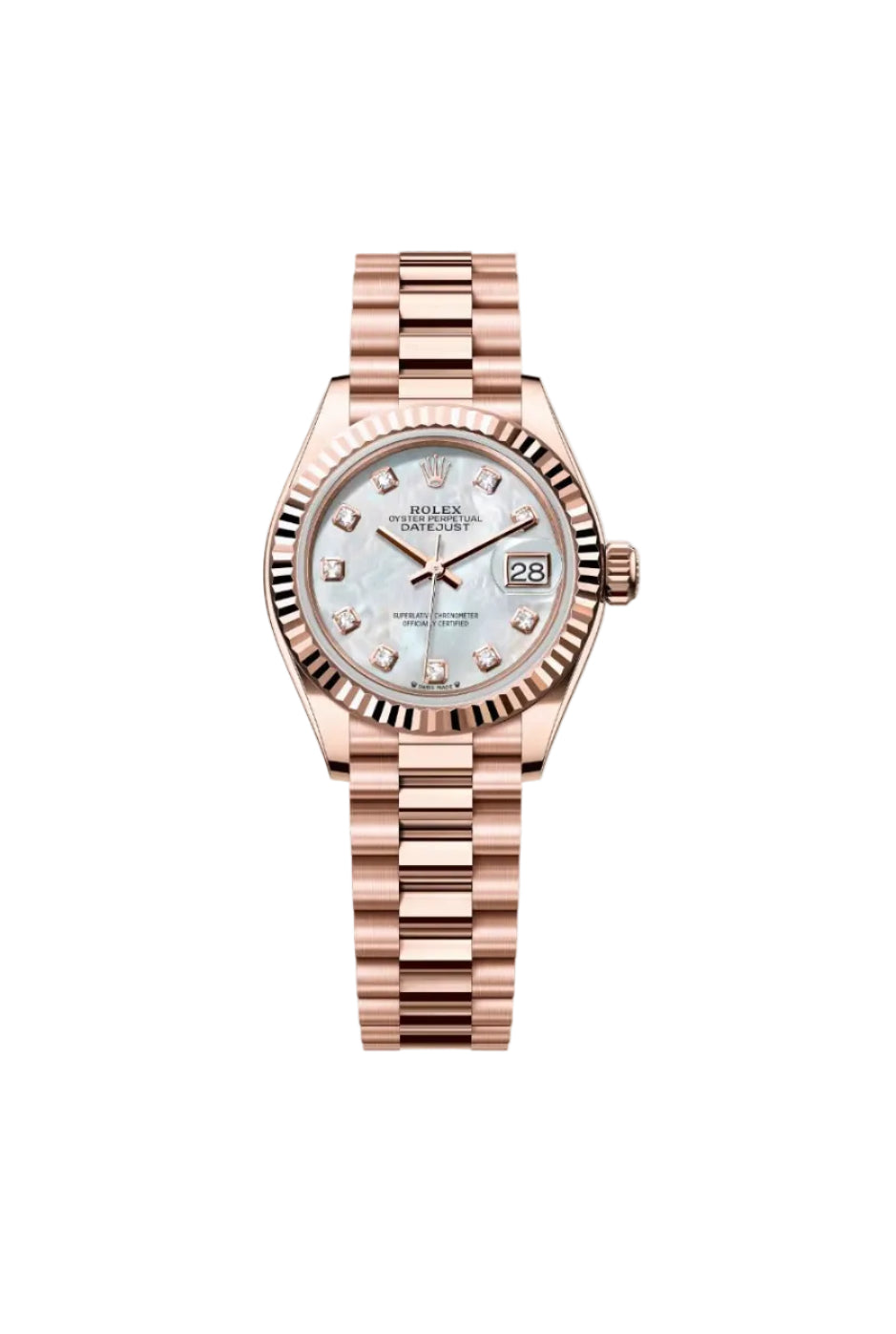 Rolex Datejust 28mm RoseGold Mother-of-Pearl Dial 2024 - HOURLY 