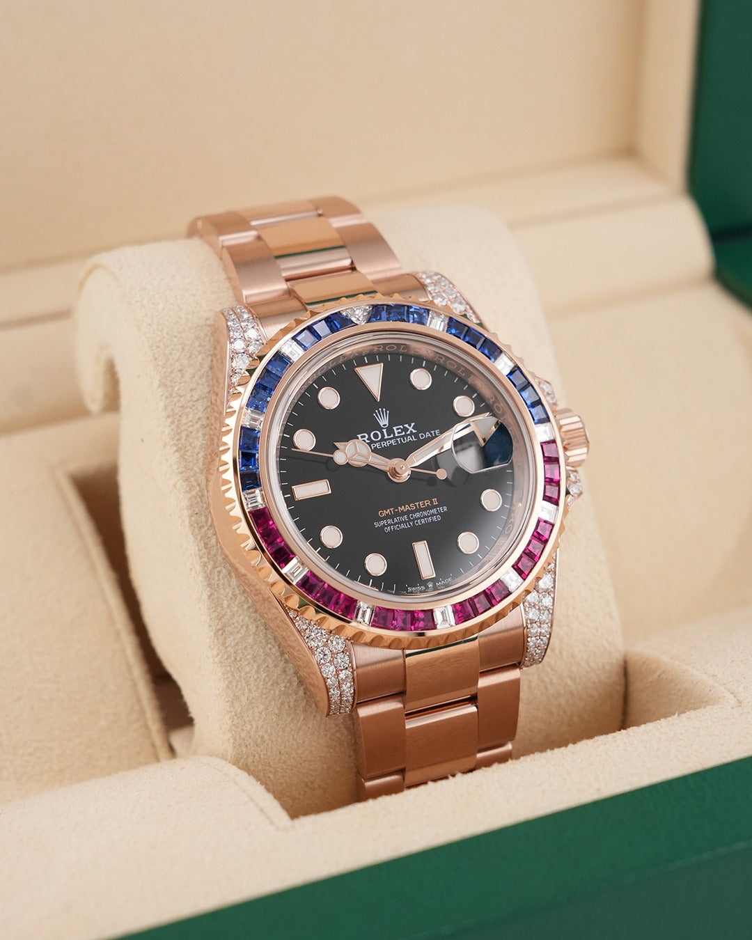Rolex GMT-Master II 40mm RoseGold Aftermarket SARU Bezel 2022