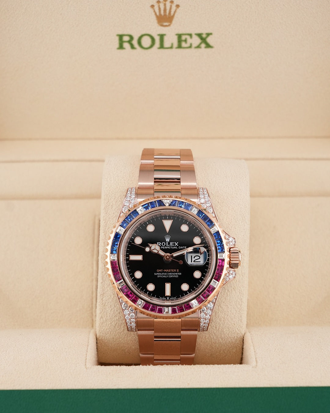 Rolex GMT-Master II 40mm RoseGold Aftermarket SARU Bezel 2022