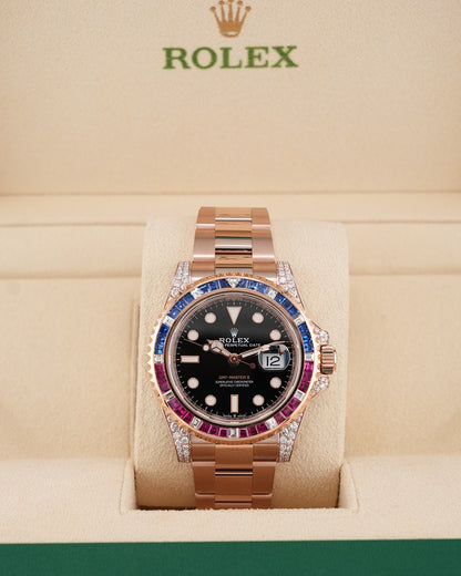 Rolex GMT-Master II 40mm RoseGold Aftermarket SARU Bezel 2022
