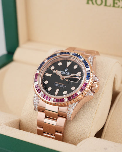 Rolex GMT-Master II 40mm RoseGold Aftermarket SARU Bezel 2022