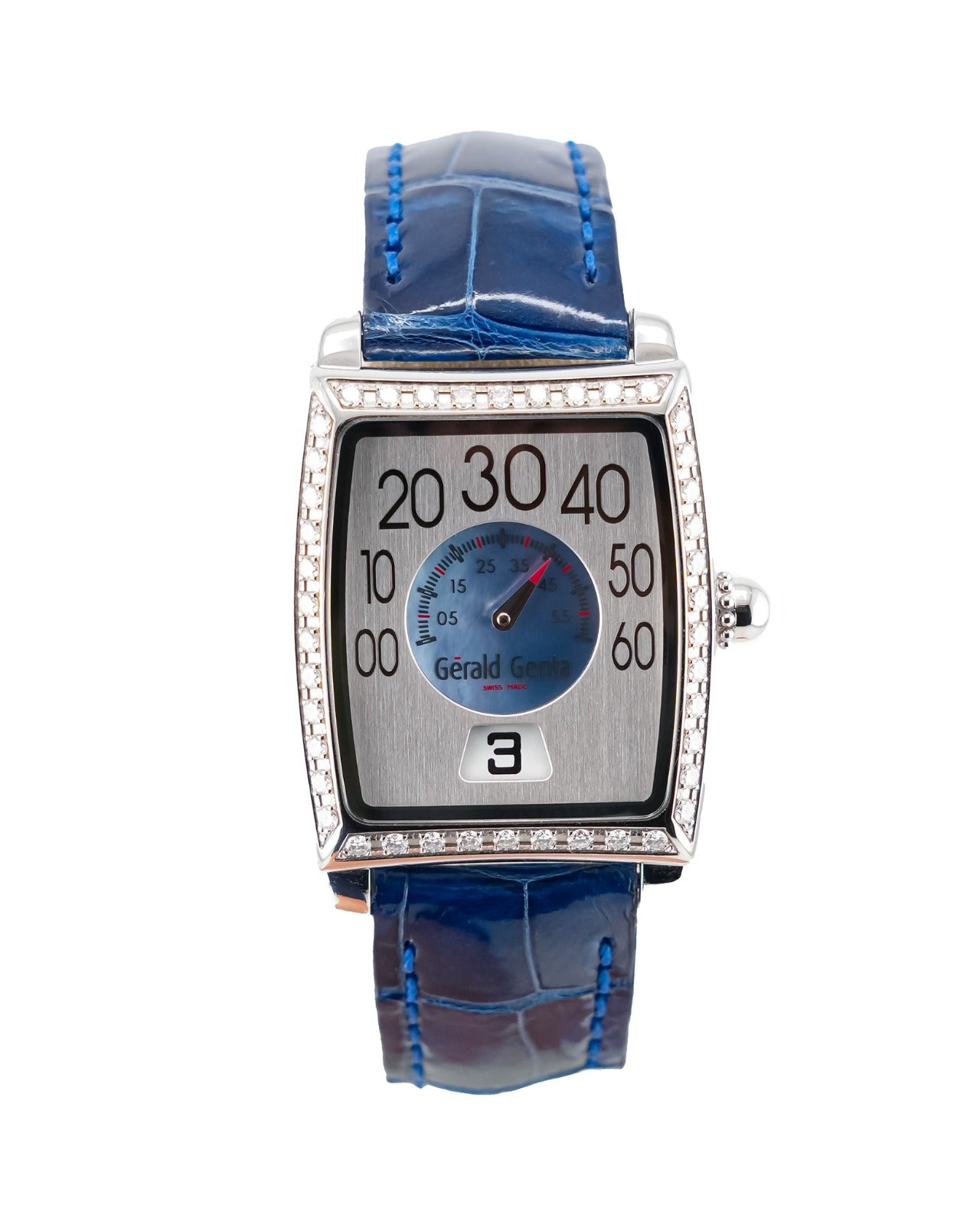 Gerald Genta Mother Of Pearl Center Dial jumping Hours