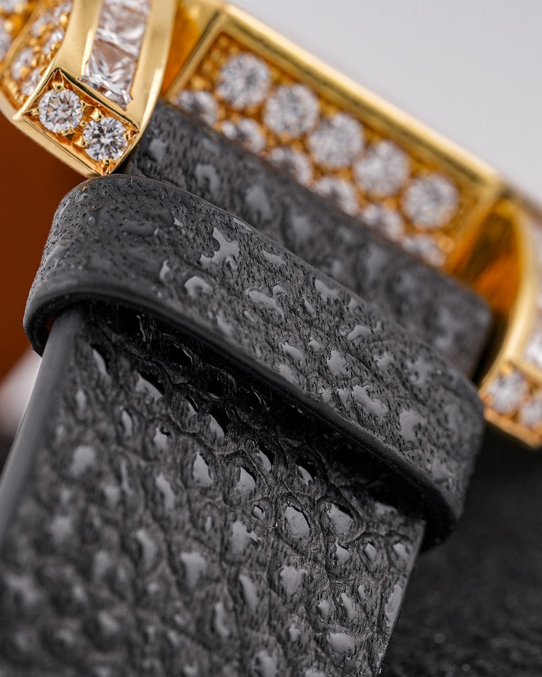 Montega YellowGold Petal Dial Pave Diamond Bezel Watch