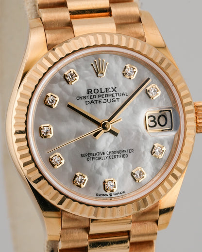 Rolex Datejust 31mm YellowGold Mother Of Pearl President bracelet