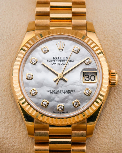 Rolex Datejust 31mm YellowGold Mother Of Pearl President bracelet