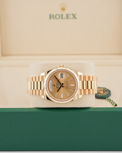 Rolex Day-Date 40mm YellowGold 228238 Champagne Dial Brand new 2026