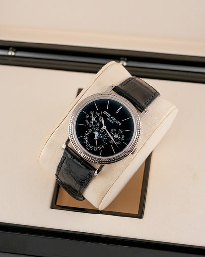 Patek Philippe Grand Complications 38mm Moonphase WhiteGold Black Dial 2016