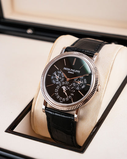 Patek Philippe Grand Complications 38mm Moonphase WhiteGold Black Dial 2016