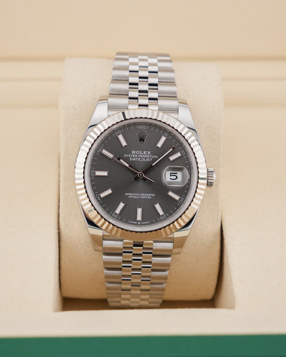 Rolex Datejust 41mm Fluted Bezel Rhodium Dial 2026