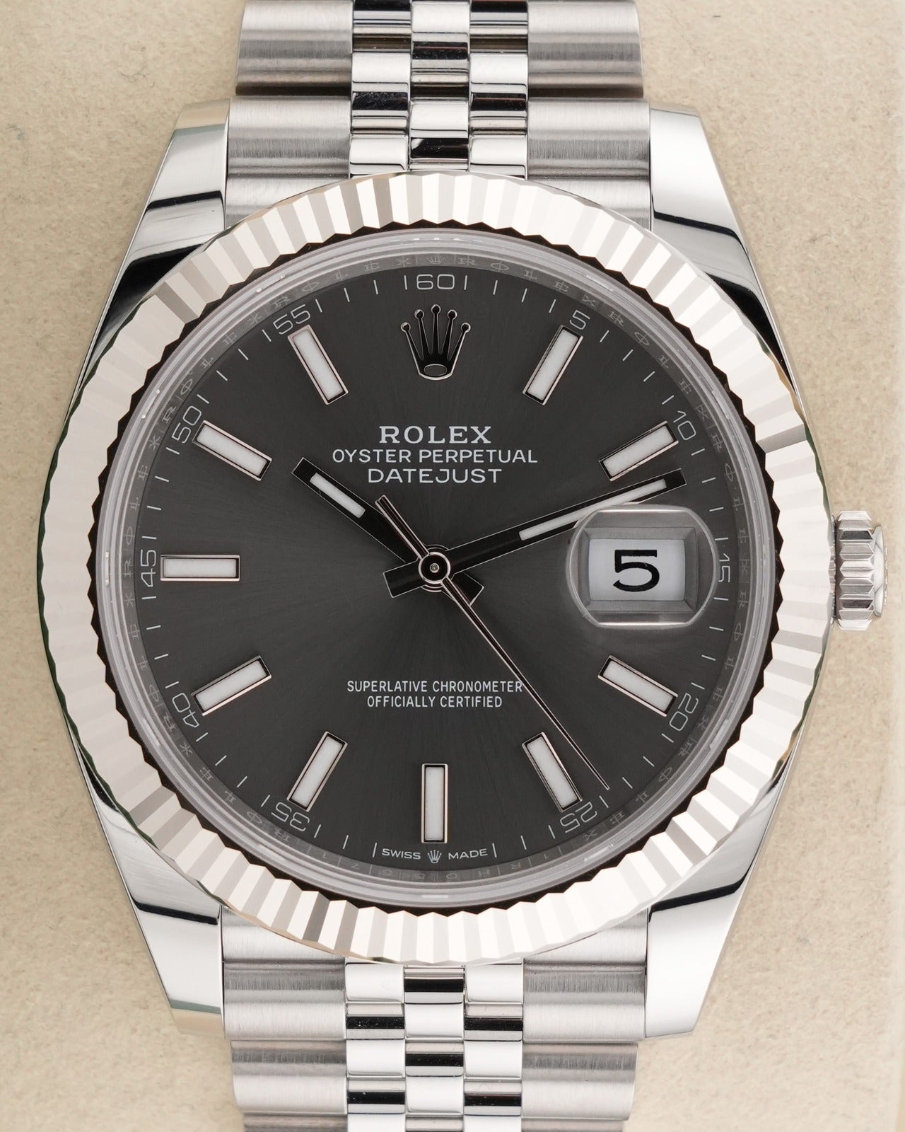Rolex Datejust 41mm Fluted Bezel Rhodium Dial 2026