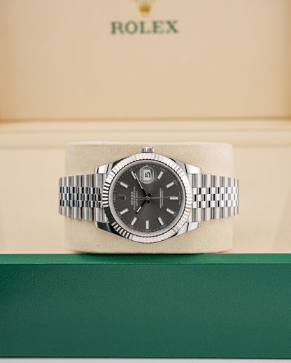 Rolex Datejust 41mm Fluted Bezel Rhodium Dial 2026