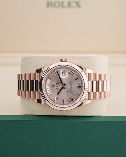 Rolex Day-Date 40mm RoseGold Sundust Dial 2024