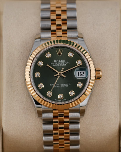 Rolex Datejust 31mm Steel & YellowGold Green Diamond Dial Jubilee 2026