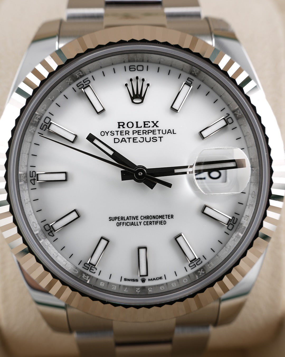 Rolex Datejust 41mm Fluted Bezel White Dial Oyster 2026