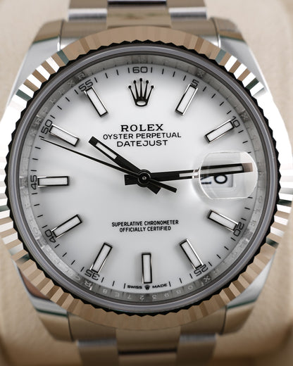 Rolex Datejust 41mm Fluted Bezel White Dial Oyster 2026