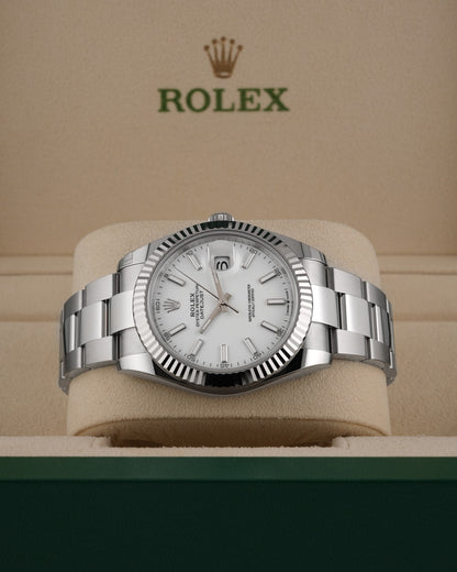 Rolex Datejust 41mm Fluted Bezel White Dial Oyster 2026