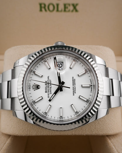 Rolex Datejust 41mm Fluted Bezel White Dial Oyster 2026